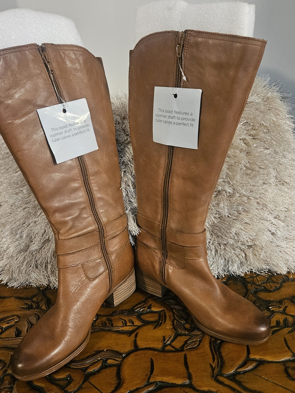 ***Beautiful ***Naturalizer Women’s Tall Riding Boots in Cognac Brown